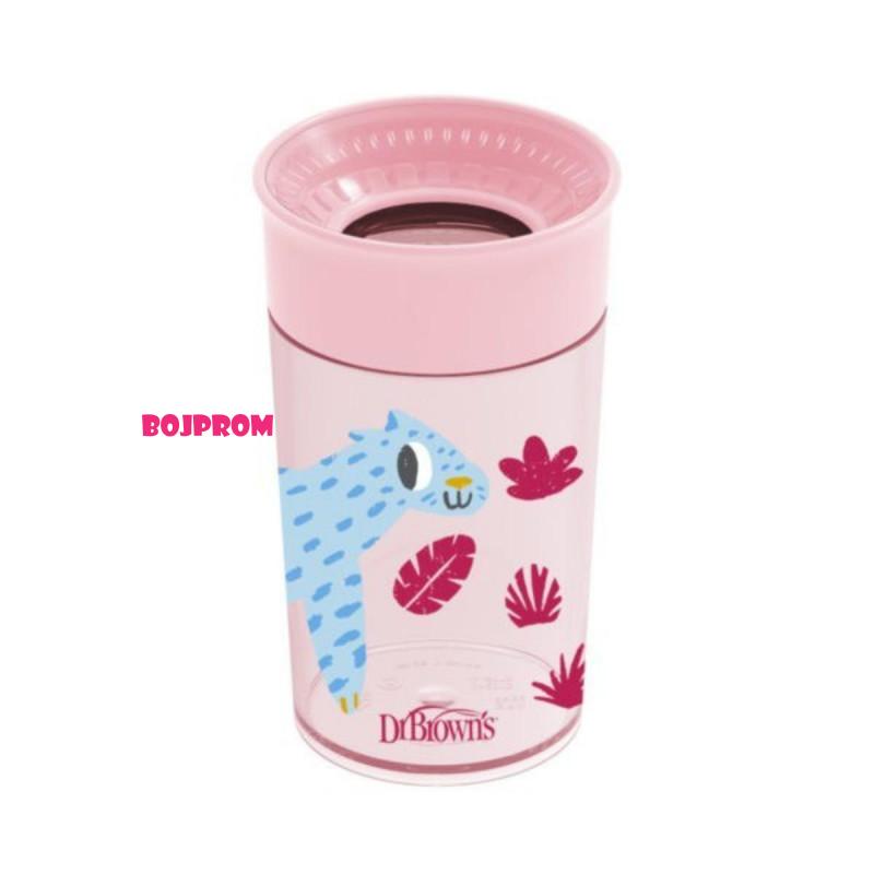 DR BROWNS SOLJA 360 STEPENI NO SPILL 300ML ROZE TC01093 