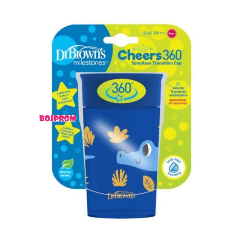 DR BROWNS SOLJA 360 STEPENI NO SPILL 300ML PLAVA TC01094 