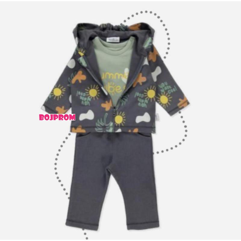BEBETTO BEBI KOMPLET K4297 DARK GREY 12-18M/86CM 
