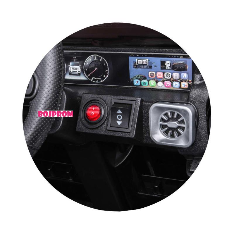 CHIPOLINO AUTO NA AKUMULATOR MERCEDES G63 AMG BLACK, EVA WHEELS, LEATHER SEAT ELJG63MB23B 