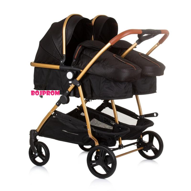 CHIPOLINO KOLICA DUO SMART OBSIDIAN/GOLD KBDS02401OG 