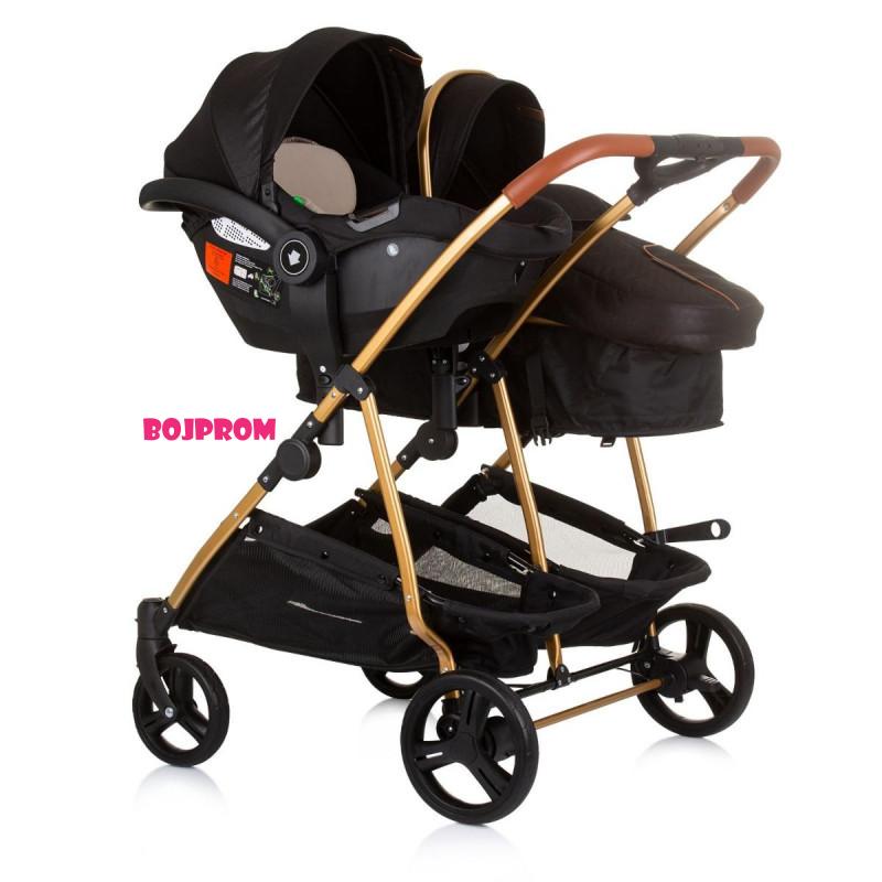 CHIPOLINO KOLICA DUO SMART OBSIDIAN/GOLD KBDS02401OG 