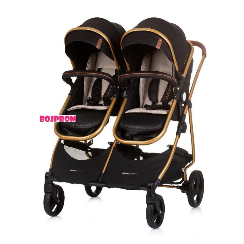 CHIPOLINO KOLICA DUO SMART OBSIDIAN/GOLD KBDS02401OG 