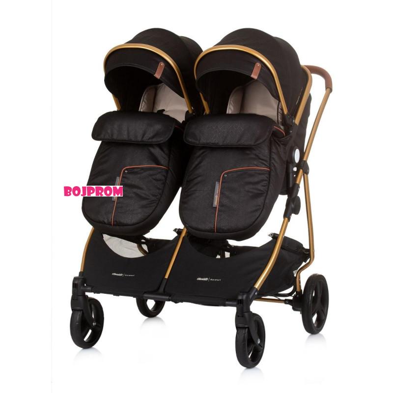 CHIPOLINO KOLICA DUO SMART OBSIDIAN/GOLD KBDS02401OG 