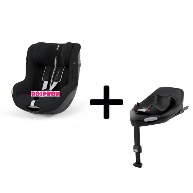 Cybex AUTOSJEDALICA SIRONA G I-SIZE MOON BLACK + Cybex BAZA G ZA AUTOSJEDALICU Cloud™ G 